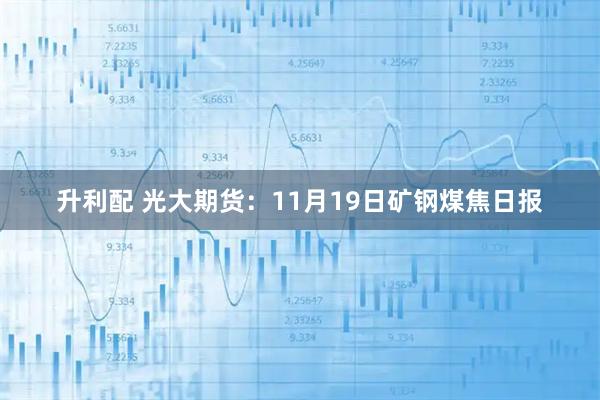 升利配 光大期货：11月19日矿钢煤焦日报